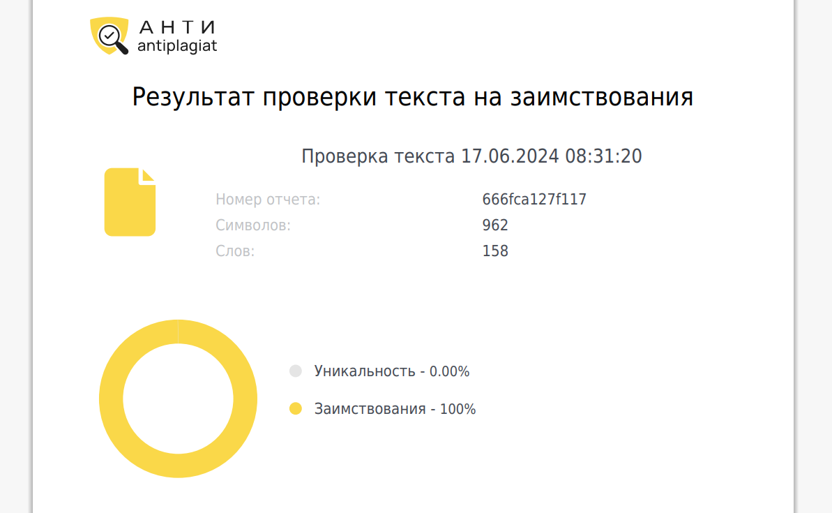 файл отчёта документ анти антиплагиат