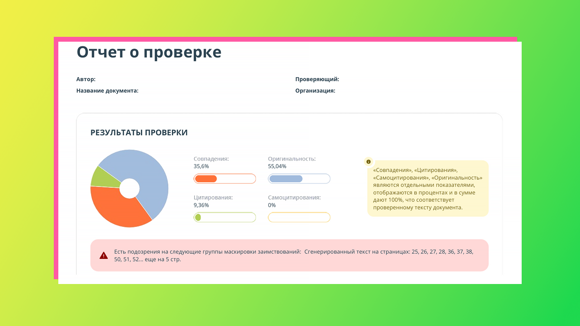 знак сгенерированный текст в антиплагиат